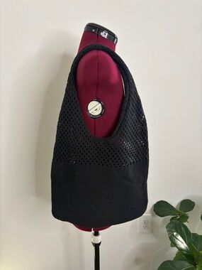 Black Knit Shoulder Bag
